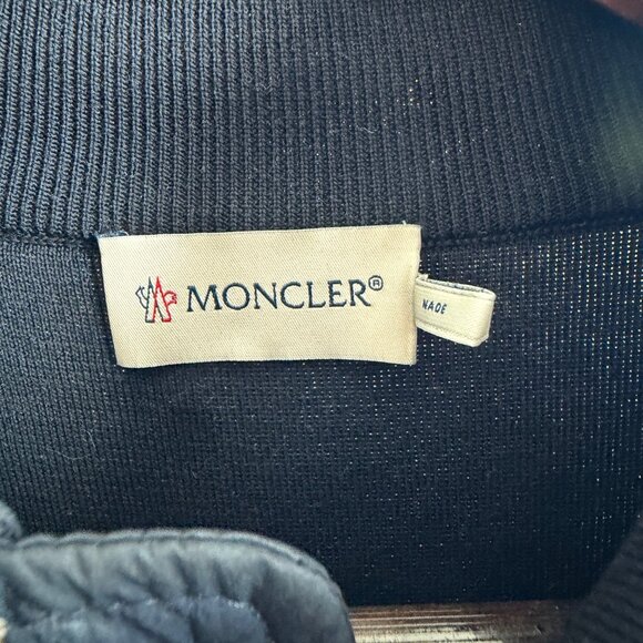 Moncler Padded Cotton Cardigan - Night Blue MEN L - Picture 13 of 16